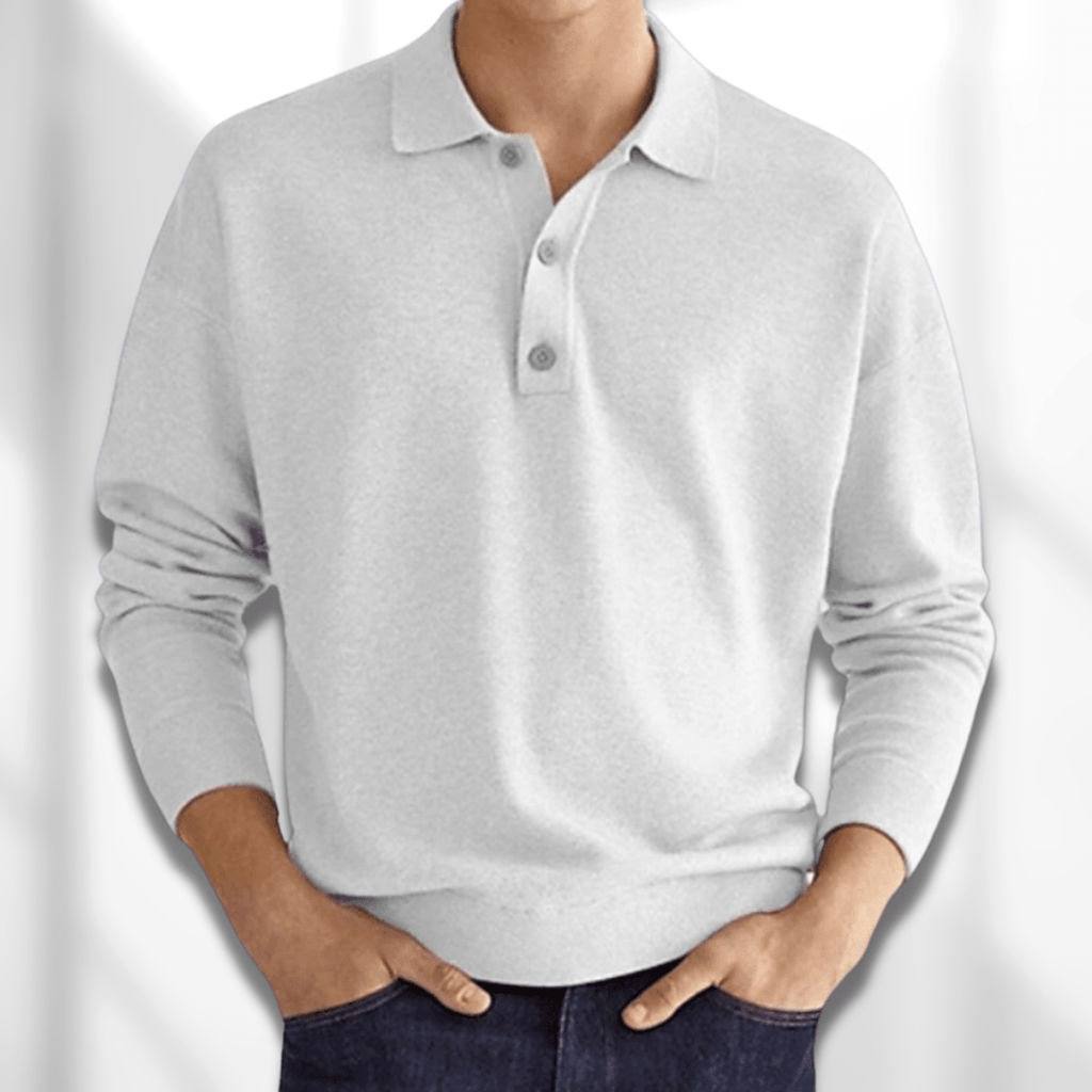 LEON - Men's Knit Polo Sweater