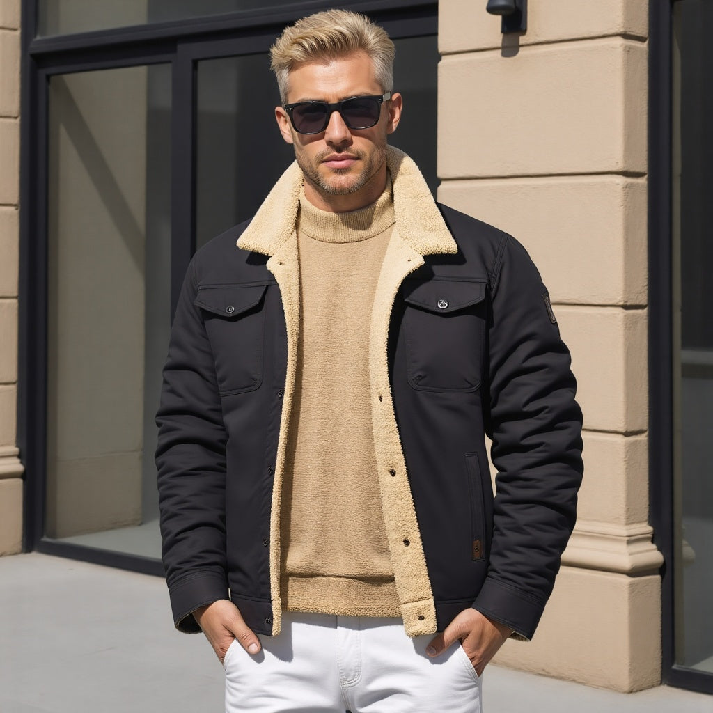 DIRK - Men's Vintage Bomber Jacket - Ideal for Spring and Summer