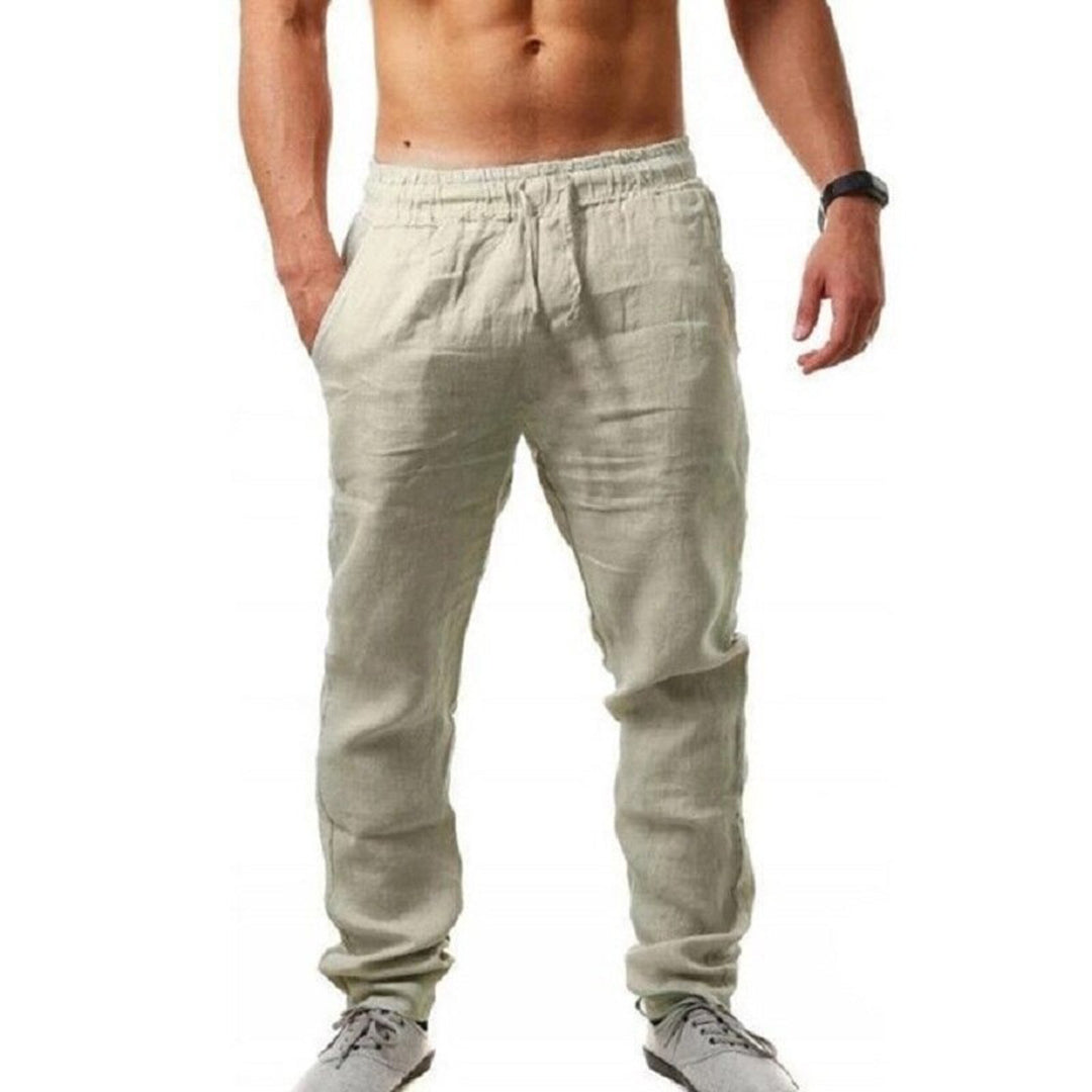 Men's Lightweight Summer Linen Trousers by Drake