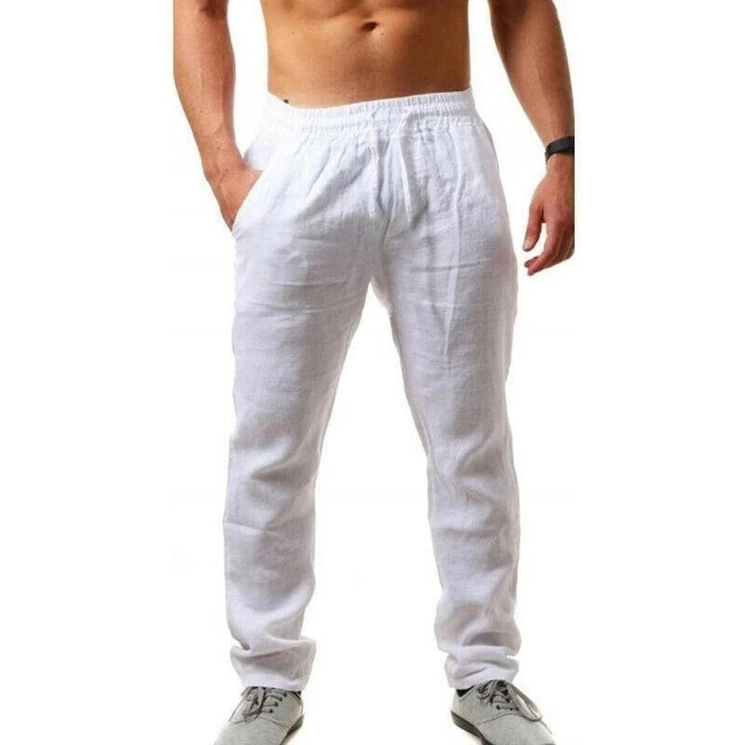 Men's Lightweight Summer Linen Trousers by Drake