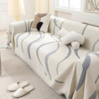 LuxeCasa Reversible Chenille & Cotton Sofa Cover