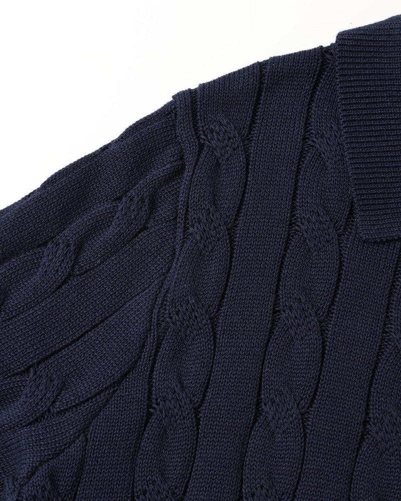 FLORENCE Cable Knit Polo Shirt