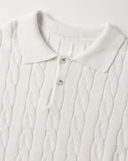 FLORENCE Cable Knit Polo Shirt