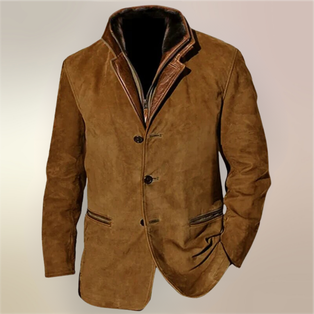 FLORIS | Classic Men's Coat with Button Closure - Vintage Design