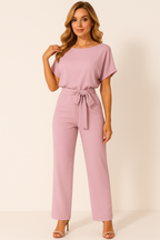 Jinte-Rose - Bow-Detail Jumpsuit