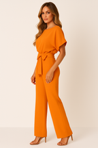 Jinte-Rose - Bow-Detail Jumpsuit