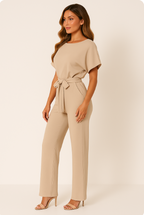 Jinte-Rose - Bow-Detail Jumpsuit