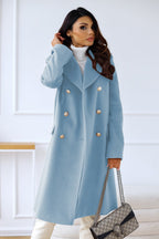 Chic Tailored Fit Double-Breasted Coat for Women