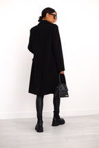 Chic Tailored Fit Double-Breasted Coat for Women