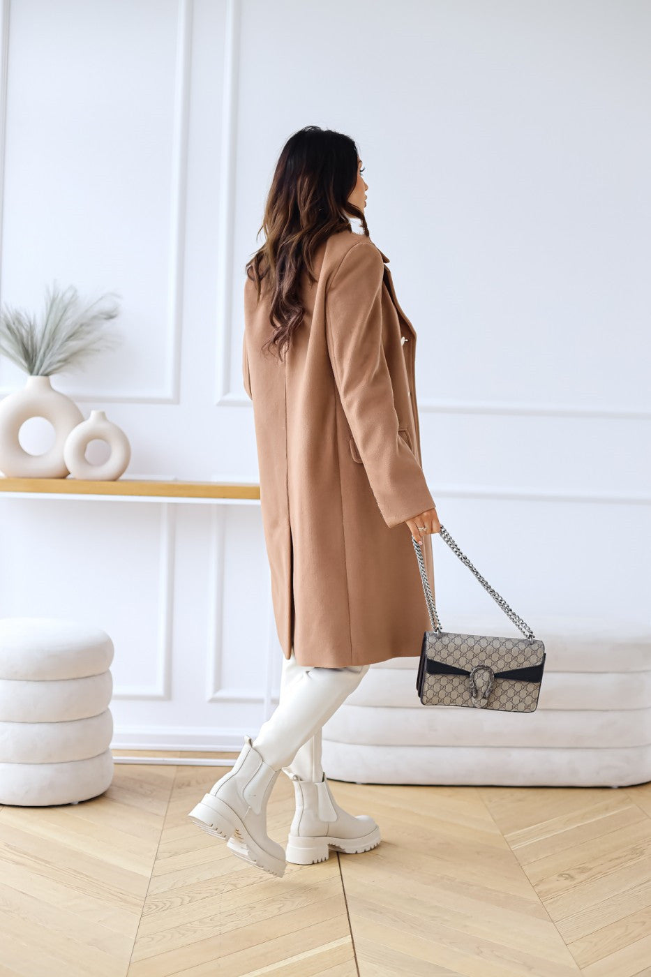 Chic Tailored Fit Double-Breasted Coat for Women
