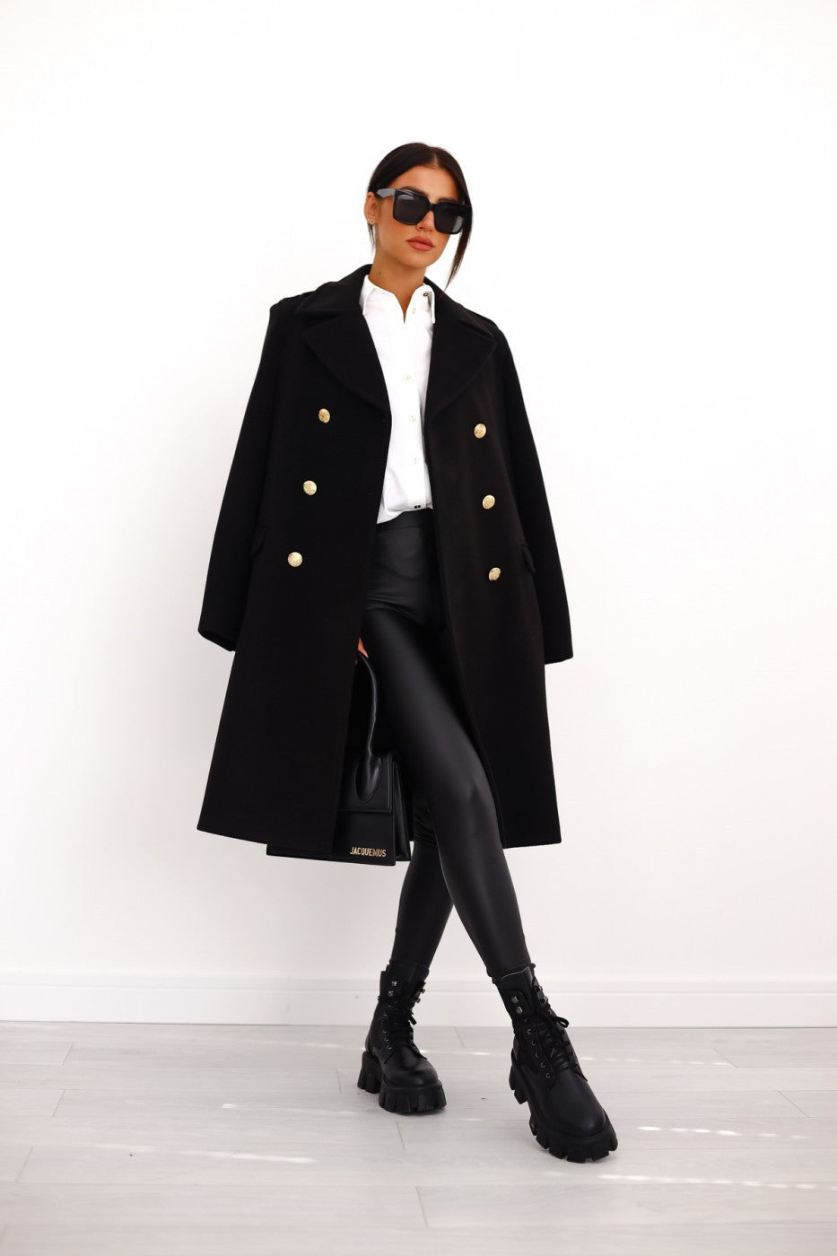 Chic Tailored Fit Double-Breasted Coat for Women
