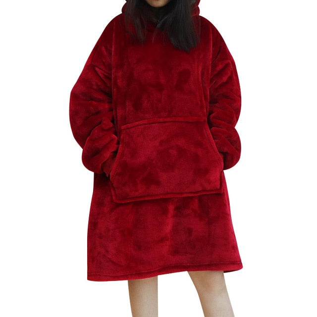 Cozy Fleece Hoodie Blanket - Perfect for Winter