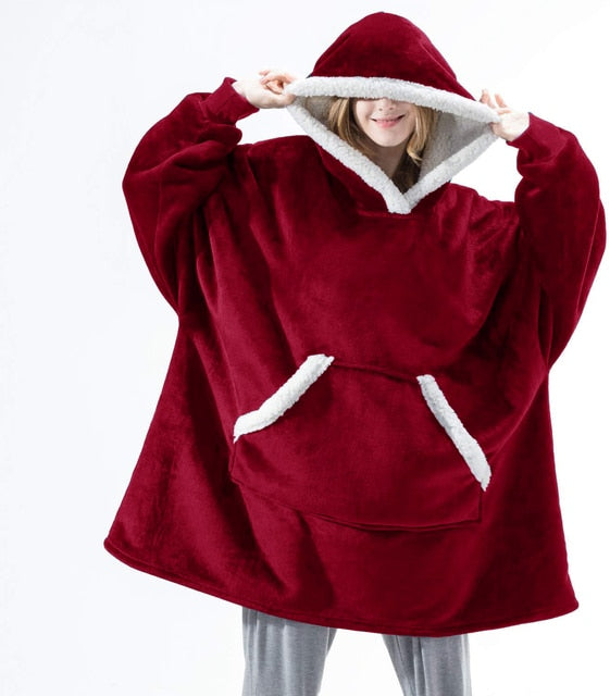 Cozy Fleece Hoodie Blanket - Perfect for Winter