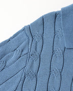 FLORENCE Cable Knit Polo Shirt