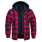 FLORIAN - Men's Lightweight Hooded Summer Jacket with Checkered Design