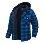 FLORIAN - Men's Lightweight Hooded Summer Jacket with Checkered Design