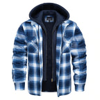 FLORIAN - Men's Lightweight Hooded Summer Jacket with Checkered Design