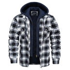 FLORIAN - Men's Lightweight Hooded Summer Jacket with Checkered Design