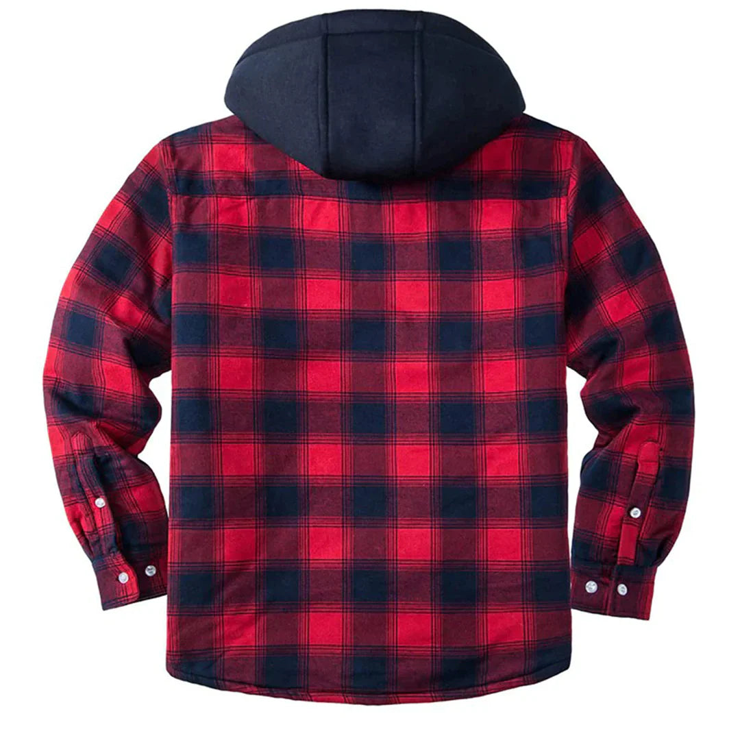 FLORIAN - Men's Lightweight Hooded Summer Jacket with Checkered Design