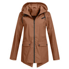 Women's Wind- and Water-Resistant Softshell Rain Jacket with Hood