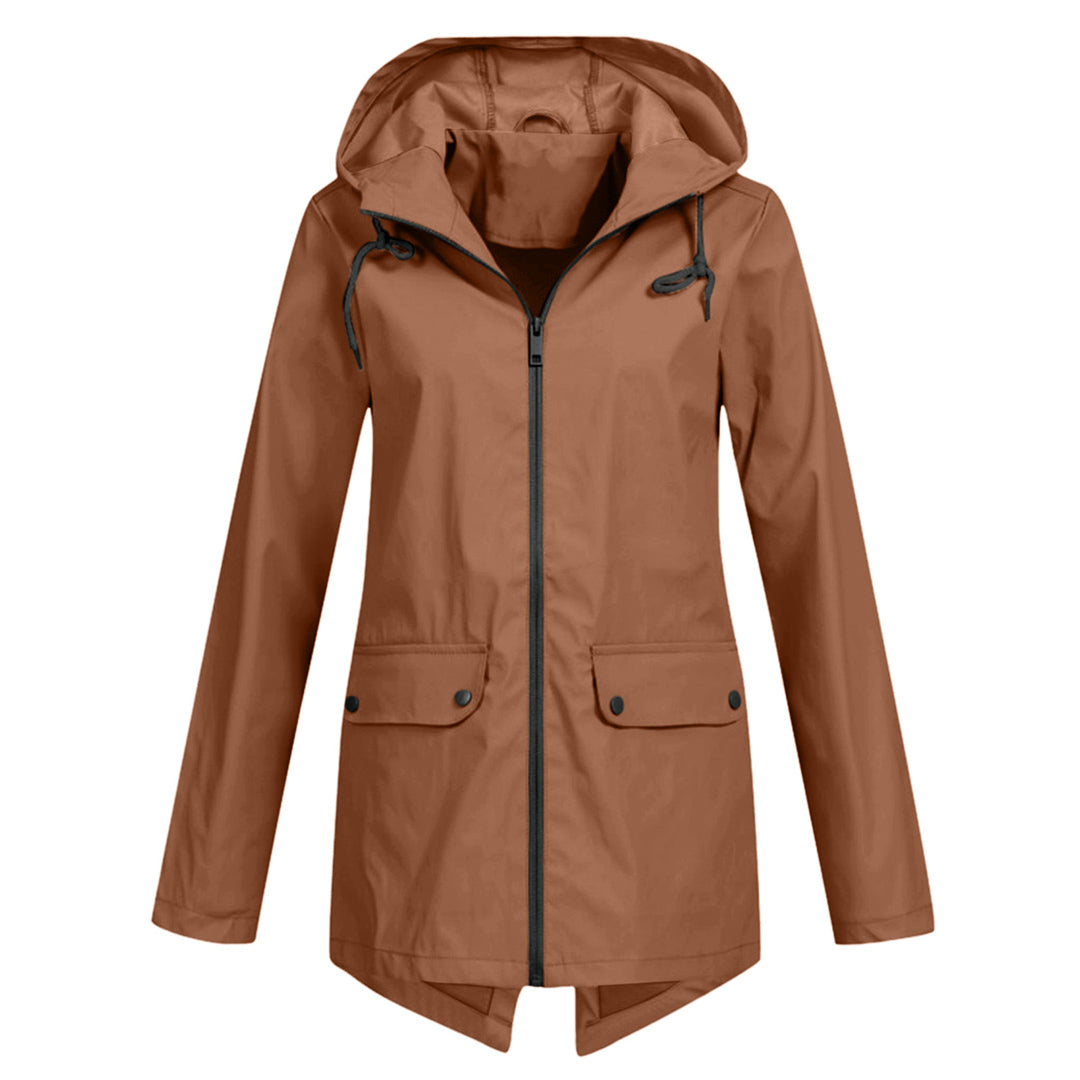 Women's Wind- and Water-Resistant Softshell Rain Jacket with Hood
