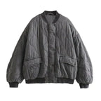 Cozy Padded Casual Fit Autumn Bomber Jacket for Women