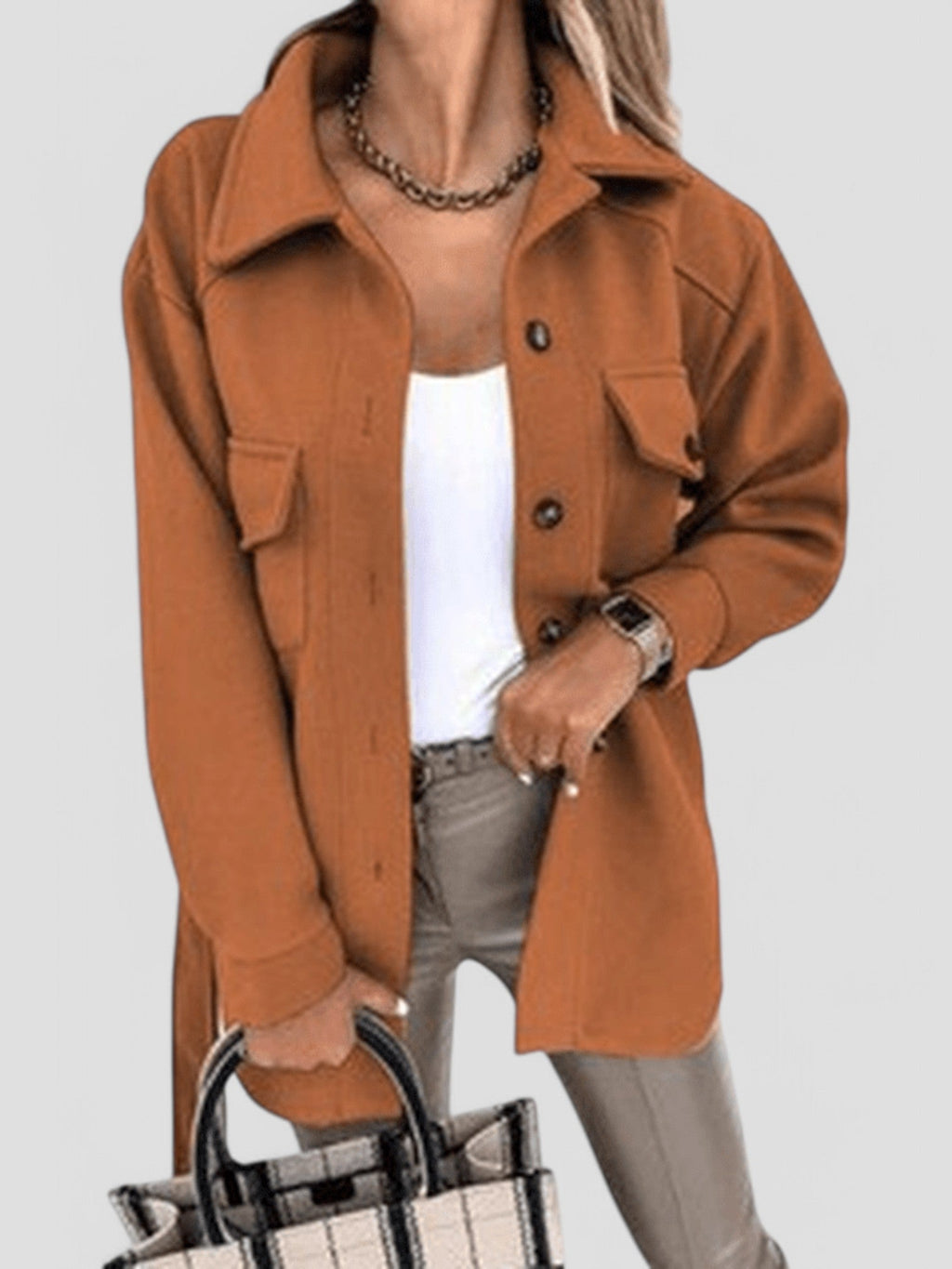 Dena - Stylish Lightweight Women's Jacket with Button Details