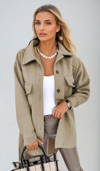 Dena - Stylish Lightweight Women's Jacket with Button Details