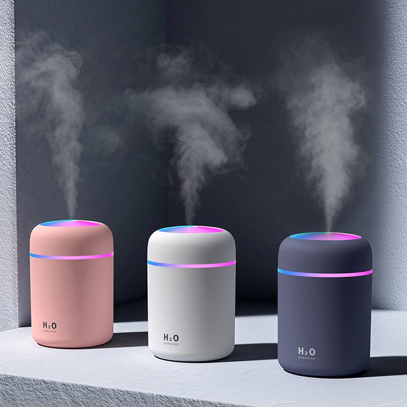 Contemporary H2O Humidifier Featuring Soothing LED Illumination