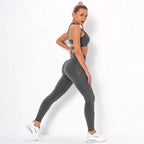 Chic Stretchy Sports Set with Breezy Open Back - Women's