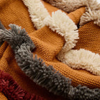 Chic Bohemian Cushion Cover with Textured Ribbed Design