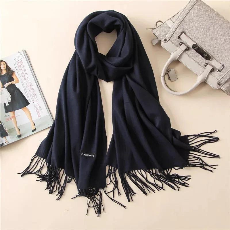 Chic Long Fringe Scarf for Women
