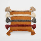 Chic Bohemian Cushion Cover with Textured Ribbed Design