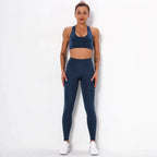 Chic Stretchy Sports Set with Breezy Open Back - Women's