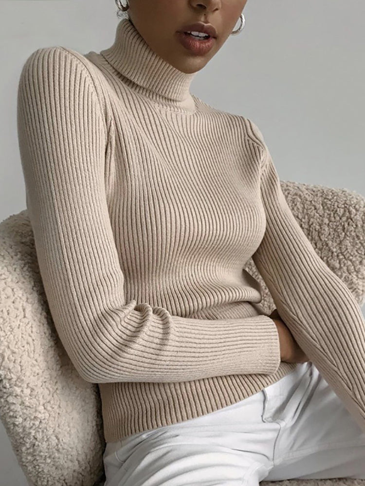 YARA | Women's Ribbed Turtleneck Sweater