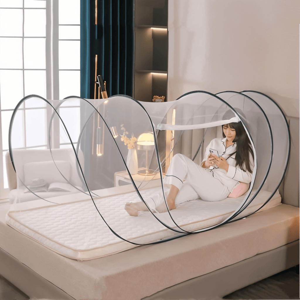 Compact Round Mosquito Net with Fine Mesh Design