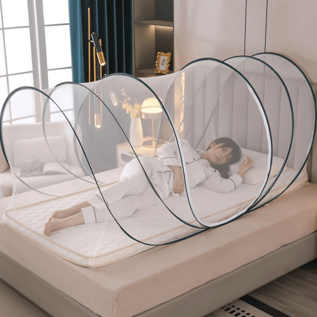 Compact Round Mosquito Net with Fine Mesh Design