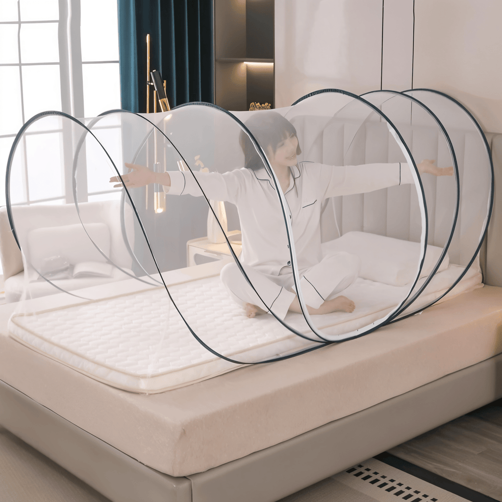 Compact Round Mosquito Net with Fine Mesh Design