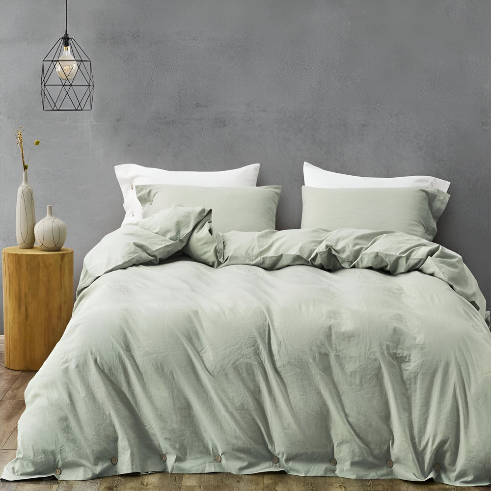 Favonia Cotton Duvet Cover Set with Two Matching Pillowcases