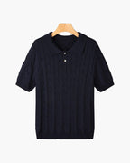 FLORENCE Cable Knit Polo Shirt