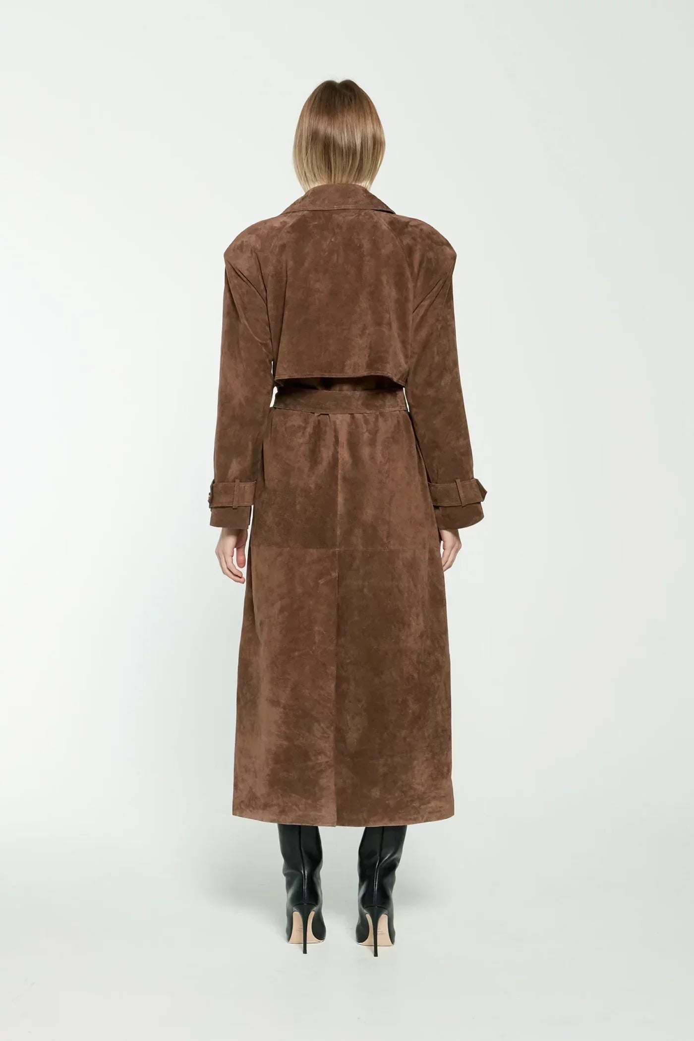 Valeria Premium Suede Trench Coat