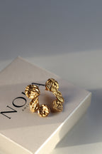 Lauren - Textured Gold Earrings