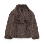 Elegant Faux Fur Women's Coat - Luxuriously Soft and Stylish