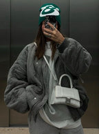 Cozy Padded Casual Fit Autumn Bomber Jacket for Women