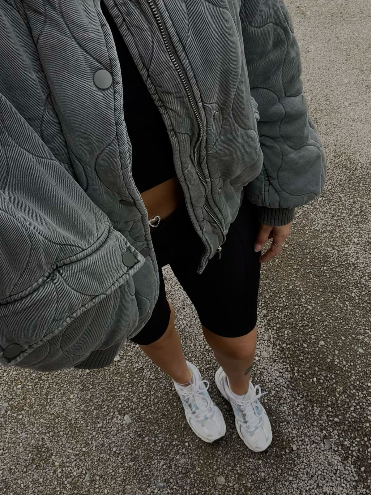 Women's Quilted Bomber Jacket - Ribbed Collar - Casual Comfort Style