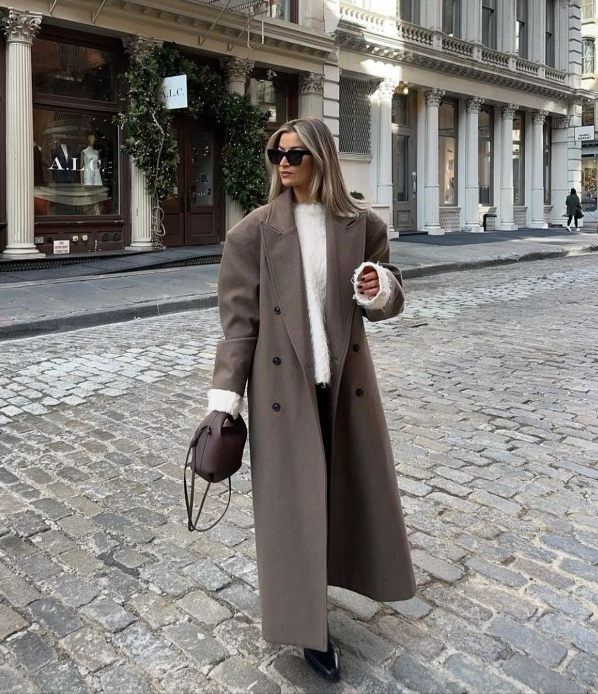 Elegant Long Wool Coat | Saphira