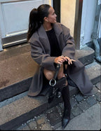 Elegant Long Wool Coat | Saphira