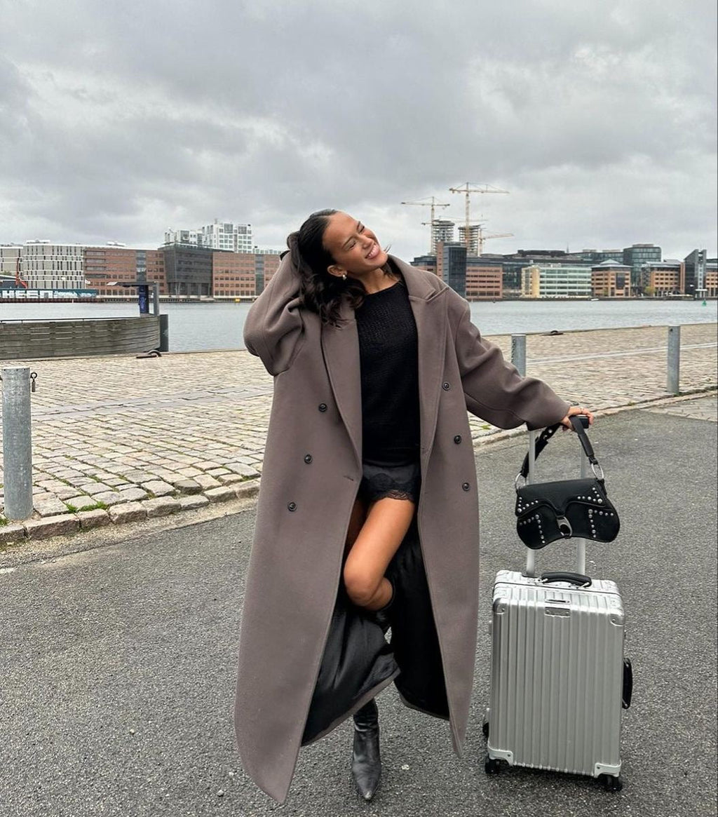 Elegant Long Wool Coat | Saphira