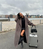 Elegant Long Wool Coat | Saphira