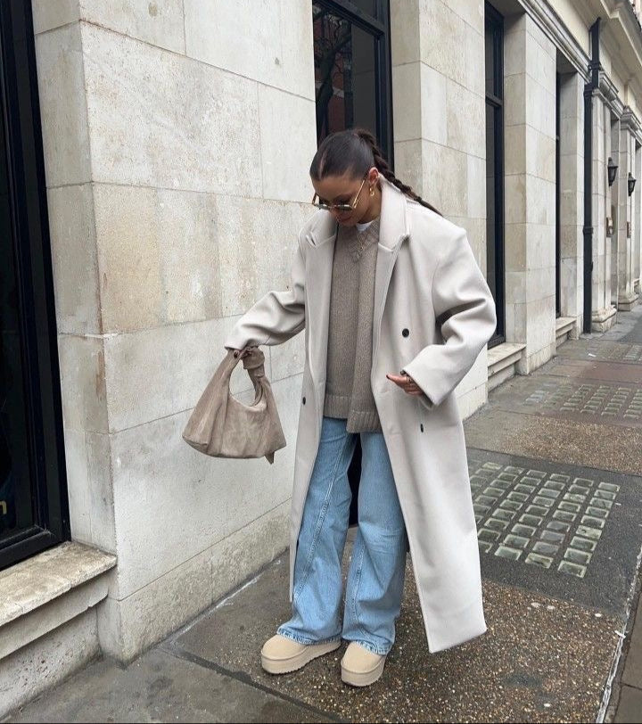 Elegant Long Wool Coat | Saphira